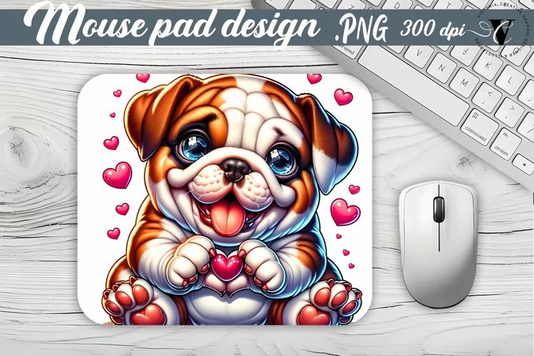 Mouse Pad | Bulldog |Dog sublimation mouse pad