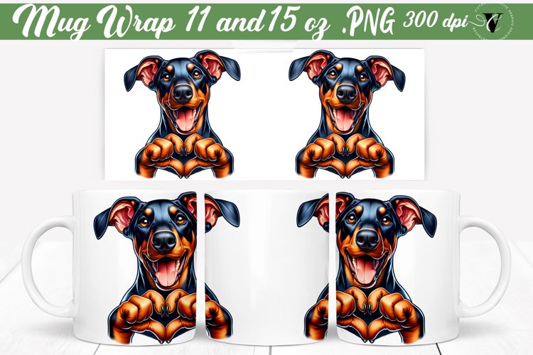 Mug wrap | Dog Mug | Doberman