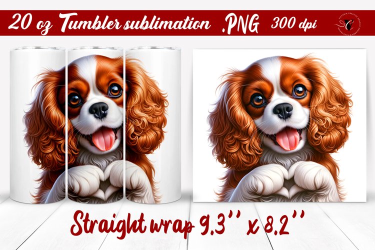Tumbler wrap | Spaniel | Dog tumbler example image 1