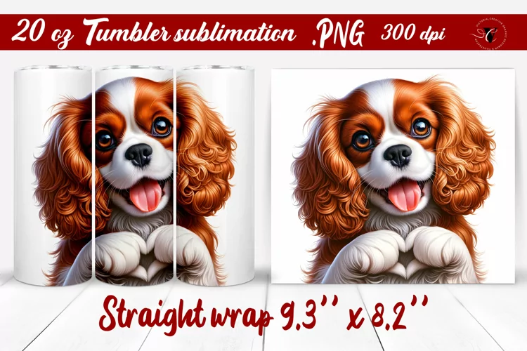Tumbler wrap | Spaniel | Dog tumbler