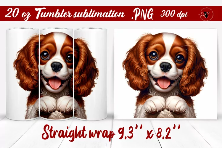 Tumbler wrap | Spaniel | Dog tumbler