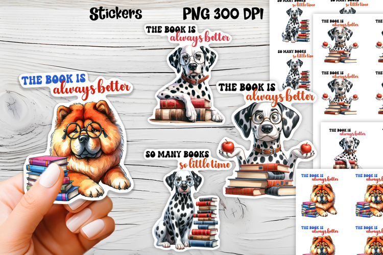Funny dog stickers printable | Printable dog book stickers