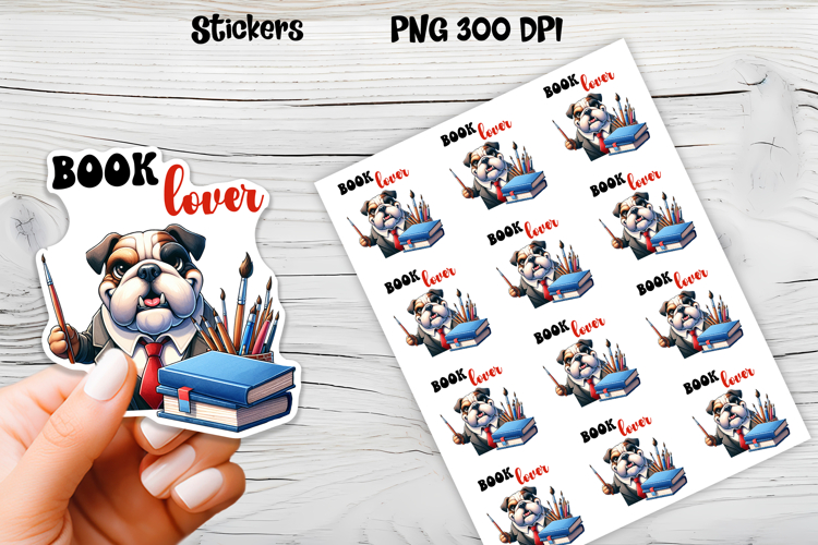 Funny dog stickers printable | Printable dog book stickers