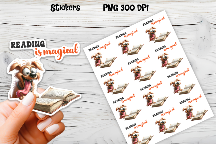 Funny dog stickers printable | Printable dog book stickers
