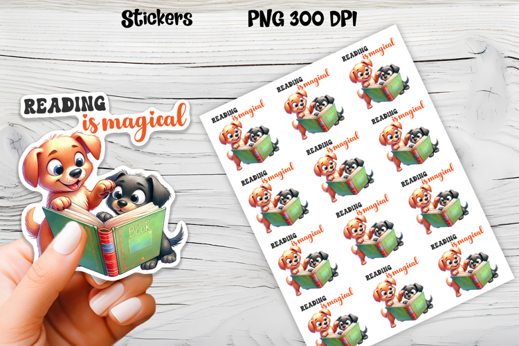 Funny dog stickers printable | Printable dog book stickers