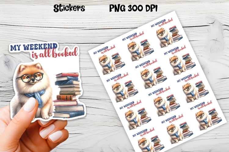 Funny dog stickers printable | Printable dog book stickers