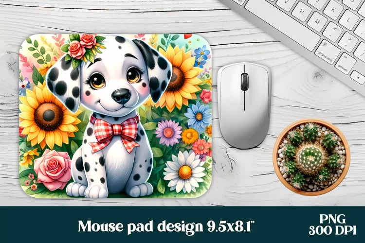 Dolmatian dog mouse pad PNG sublimation design | Mousepad