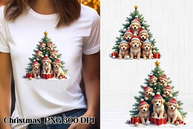 Christmas dog clipart PNG | Christmas animal sublimation