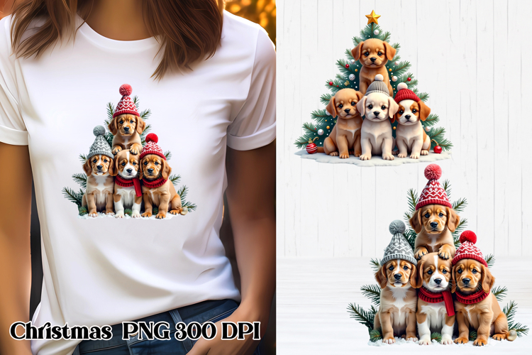 Christmas dog clipart PNG | Christmas animal sublimation