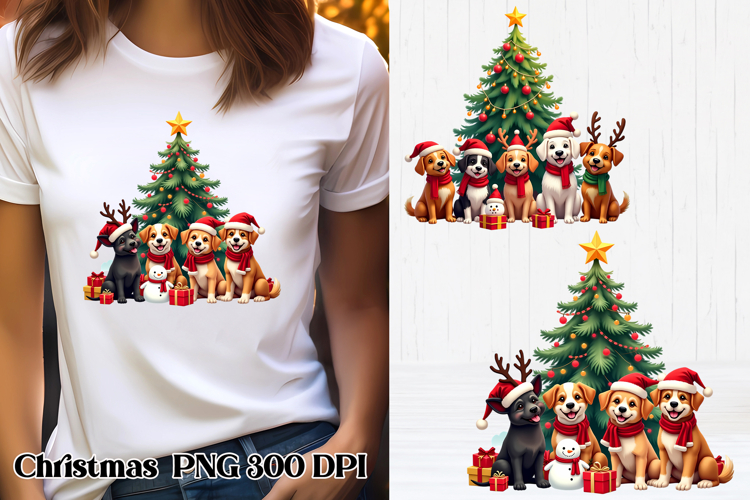 Christmas dog clipart PNG | Christmas animal sublimation
