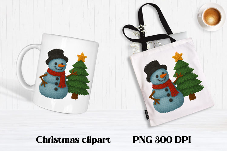 Christmas knitted dog clipart | Christmas animal sublimation