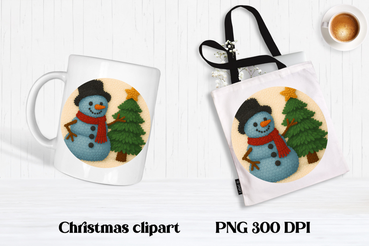 Christmas knitted dog clipart | Christmas animal sublimation