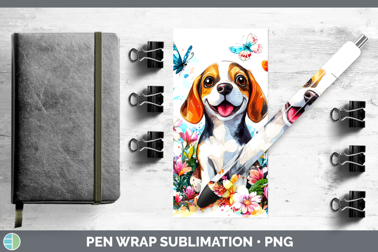 Dogs 01 Adorable Beagle Pen Wrap Sublimation Pen Designs