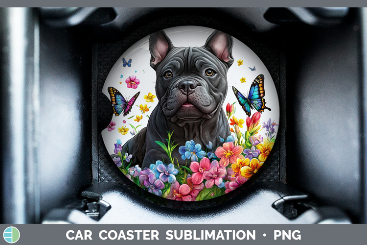 Dogs 01 Adorable Cane Corso Car Coaster Sublimation Designs