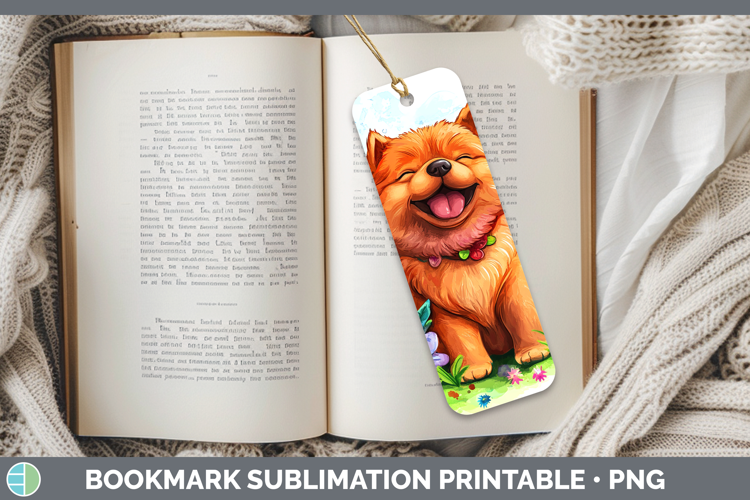 Dogs 01 Adorable Chow Chow Bookmark Sublimation Printable De