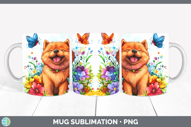 Dogs 01 Adorable Chow Chow Mug Wrap Sublimation Coffee Cup D