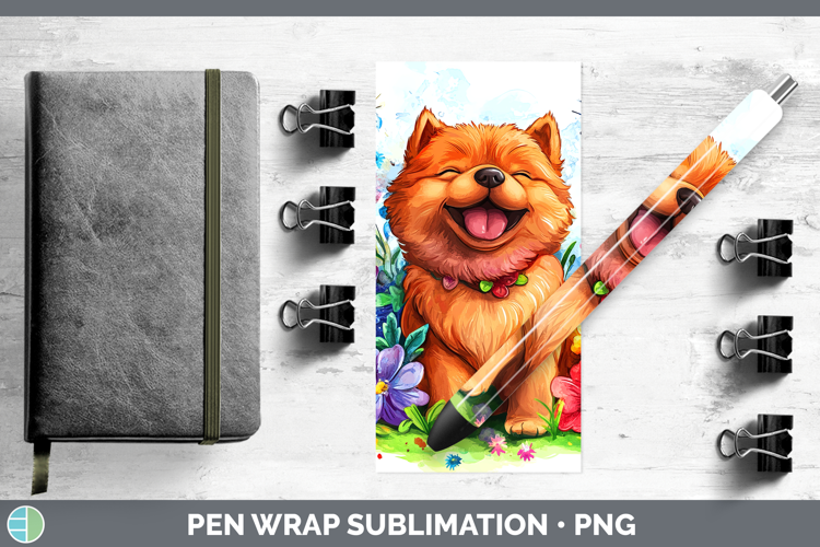 Dogs 01 Adorable Chow Chow Pen Wrap Sublimation Pen Designs