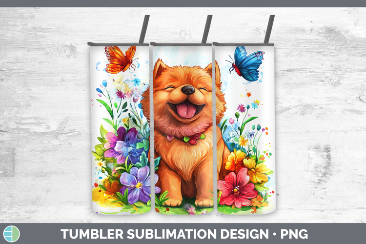 Dogs 01 Adorable Chow Chow Tumbler Sublimation 20 oz Skinny