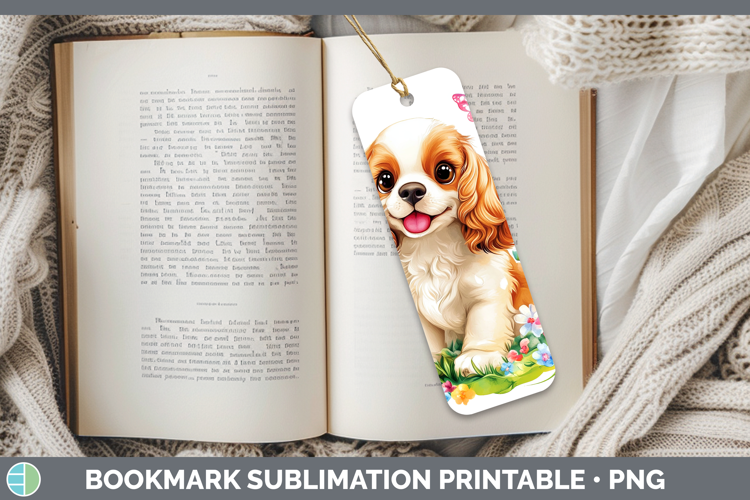 Dogs 01 Adorable Cocker Spaniel Bookmark Sublimation Printab