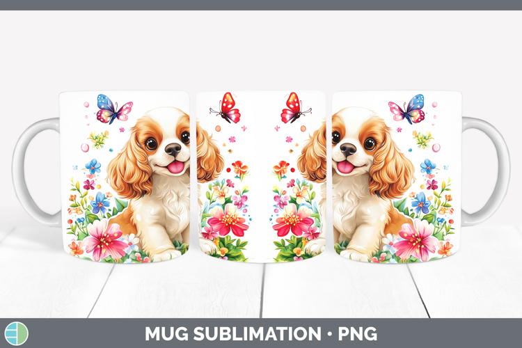 Dogs 01 Adorable Cocker Spaniel Mug Wrap Sublimation Coffee