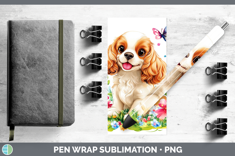 Dogs 01 Adorable Cocker Spaniel Pen Wrap Sublimation Pen Des