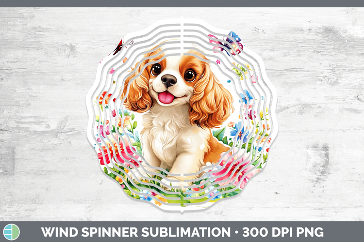 Dogs 01 Adorable Cocker Spaniel Wind Spinner Sublimation Spi