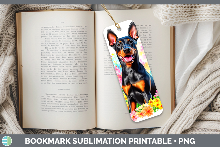 Dogs 01 Adorable Doberman Pinscher Bookmark Sublimation Prin