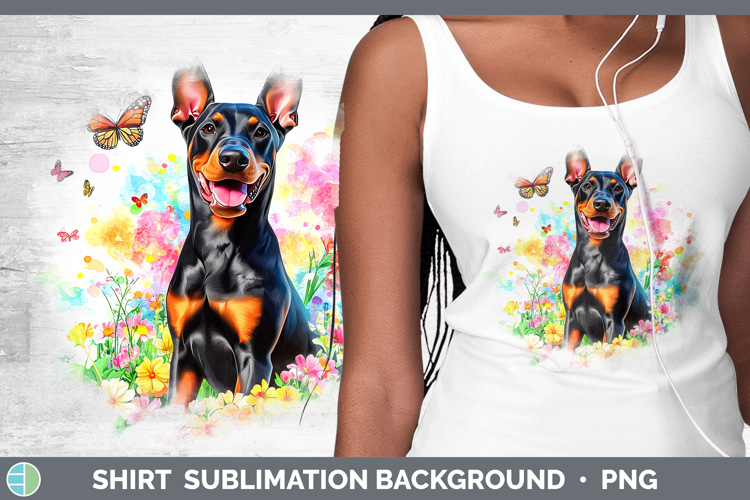 Dogs 01 Adorable Doberman Pinscher Shirt Sublimation Backgro
