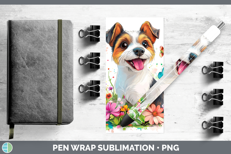 Dogs 01 Adorable Fox Terrier Pen Wrap Sublimation Pen Design