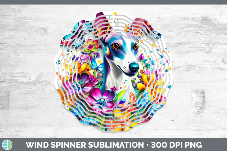 Dogs 01 Adorable Greyhound Wind Spinner Sublimation Spinner