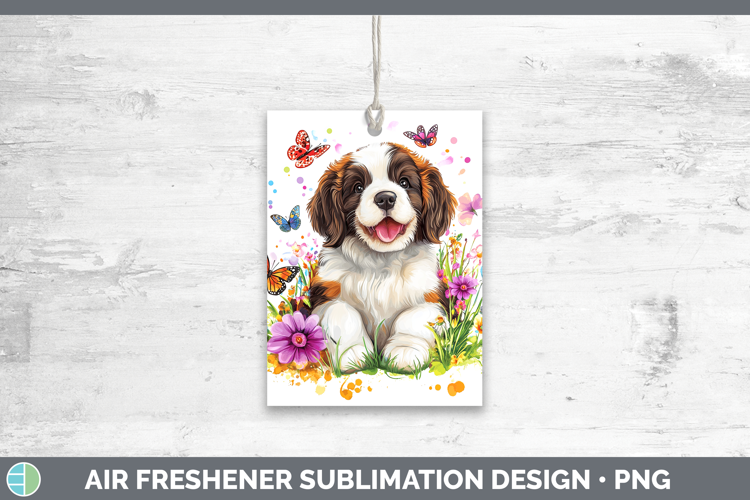Dogs 01 Adorable Saint Bernard Air Freshener Sublimation Car