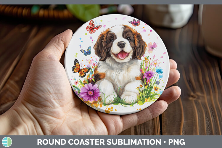GorgeousDogs 01 Adorable Round Coaster design.