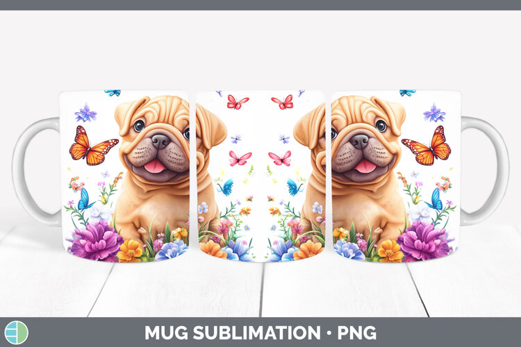 GorgeousDogs 01 Adorable Mug Wrap design.