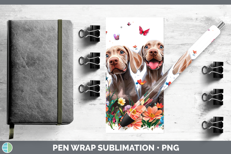 Dogs 01 Adorable Weimaraner Pen Wrap Sublimation Pen Designs