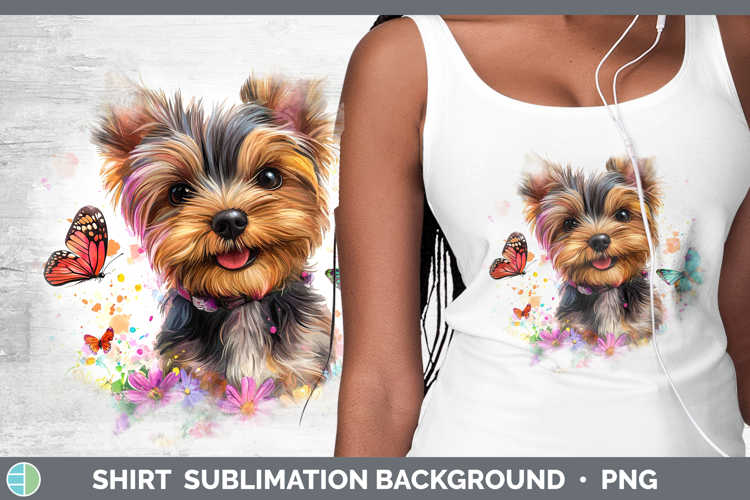 Dogs 01 Adorable Yorkshire Terrier Shirt Sublimation Backgro