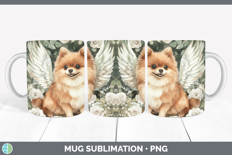 GorgeousDogs 01 Angel Mug Wrap design.