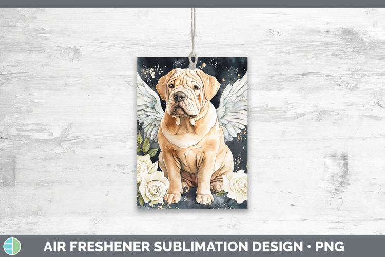 Dogs 01 Angel Shar Pei Air Freshener Sublimation Car Freshen