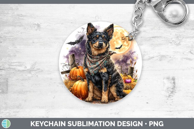 GorgeousDogs 01 Bandana Halloween Keychain design.