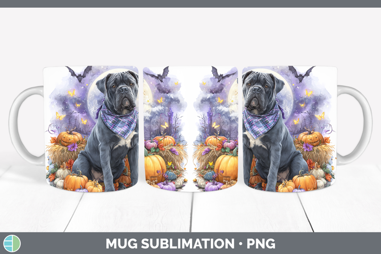Dogs 01 Bandana Halloween Cane Corso Mug Wrap Sublimation Co