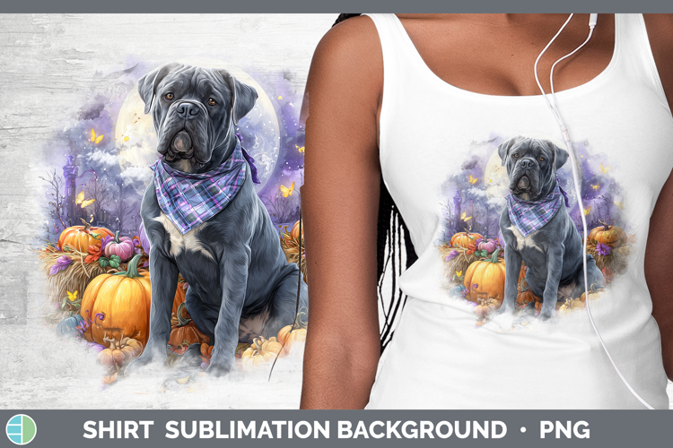 Dogs 01 Bandana Halloween Cane Corso Shirt Sublimation Backg