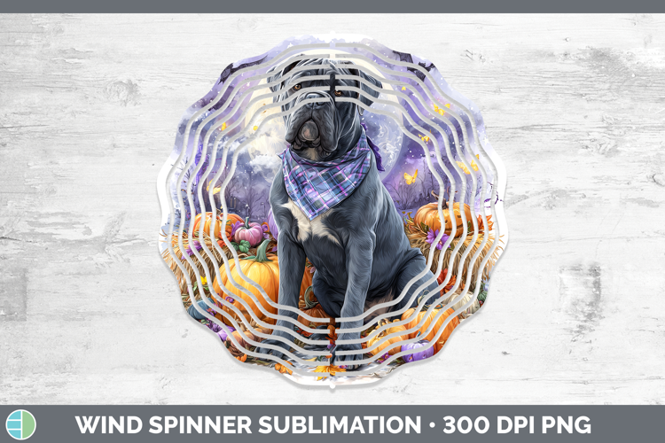 Dogs 01 Bandana Halloween Cane Corso Wind Spinner Sublimatio