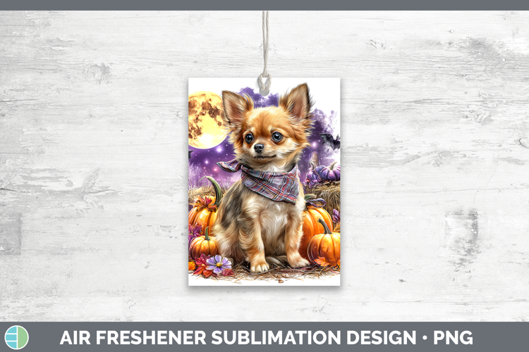 Dogs 01 Bandana Halloween Chihuahua Air Freshener Sublimatio