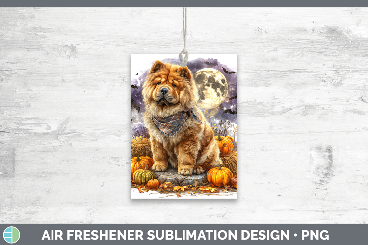 Dogs 01 Bandana Halloween Chow Chow Air Freshener Sublimatio