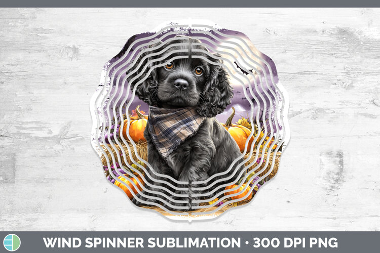 GorgeousDogs 01 Bandana Halloween Wind Spinner design.