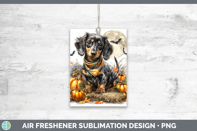 Dogs 01 Bandana Halloween Dachshund Air Freshener Sublimatio