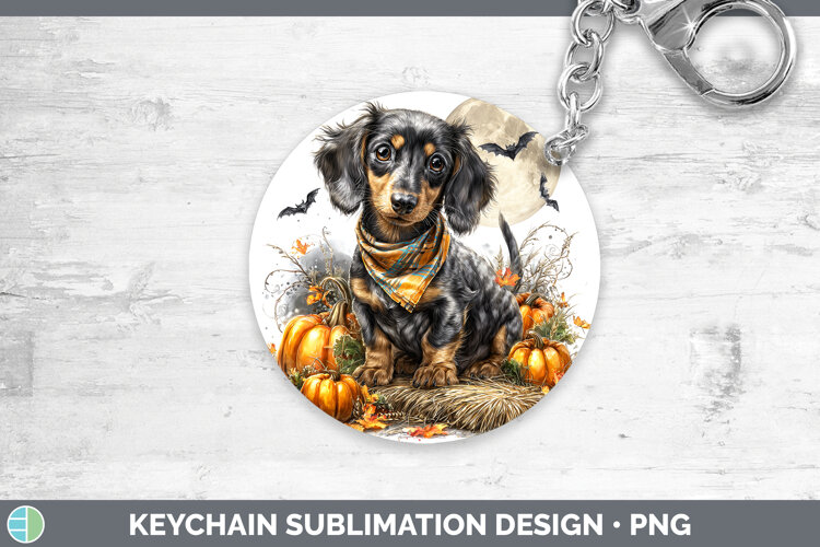 GorgeousDogs 01 Bandana Halloween Keychain design.