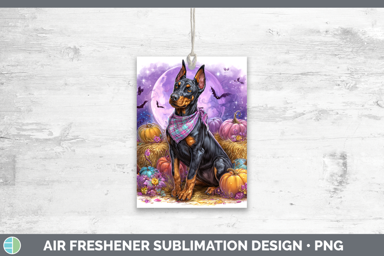 Dogs 01 Bandana Halloween Doberman Pinscher Air Freshener Su