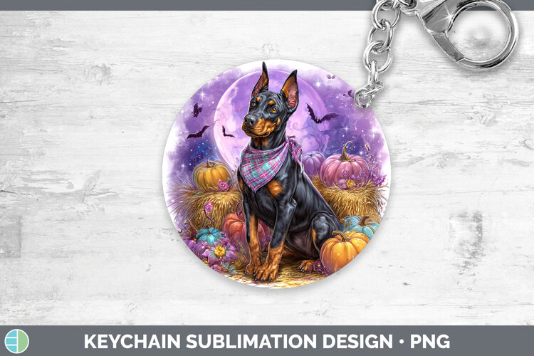 GorgeousDogs 01 Bandana Halloween Keychain design.