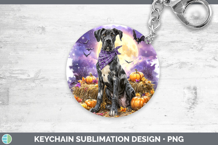 GorgeousDogs 01 Bandana Halloween Keychain design.