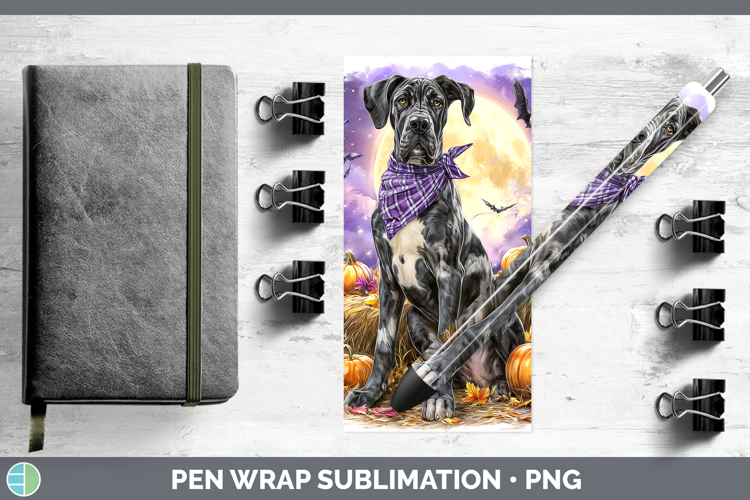 Dogs 01 Bandana Halloween Great Dane Pen Wrap Sublimation Pe